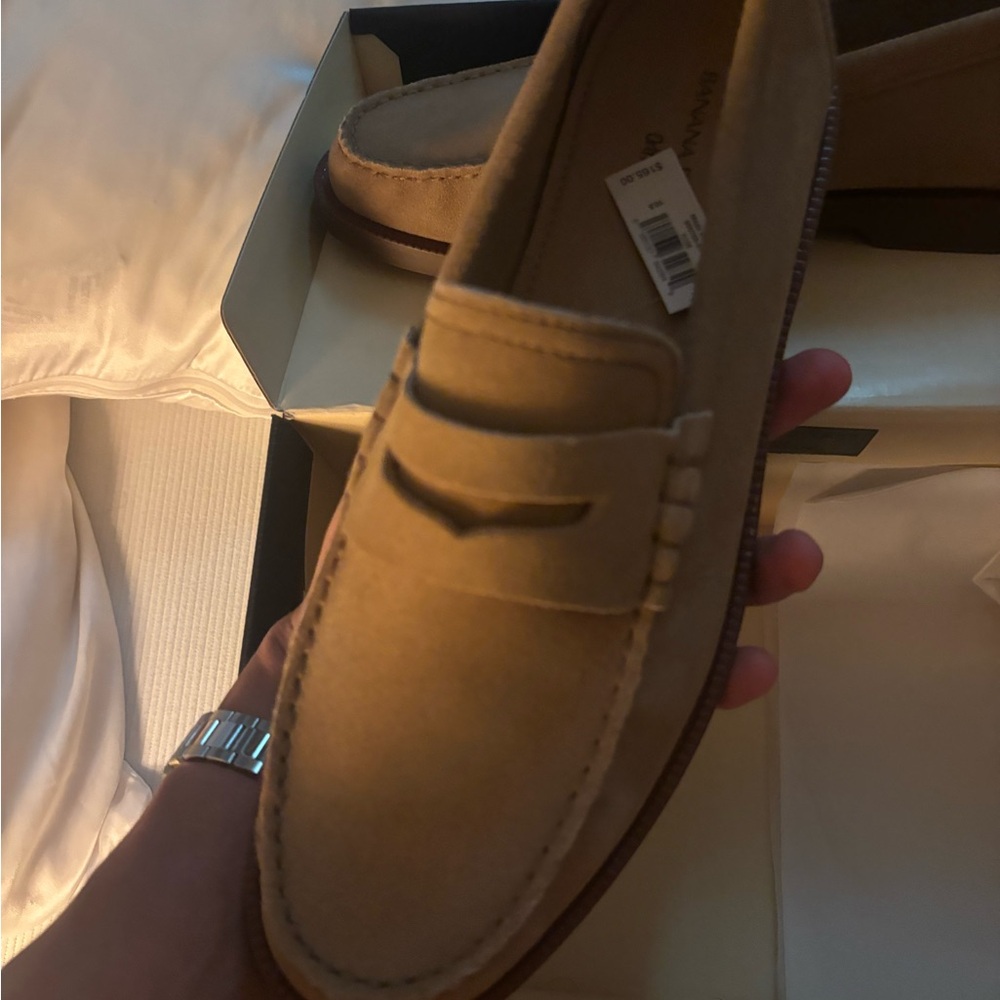 Banana Republic Men's Suede Penny Loafers in Tan